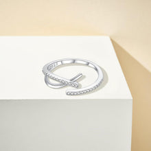 Verstellbarer 925 Sterling Silber Zirkonia Damen Branch Ring