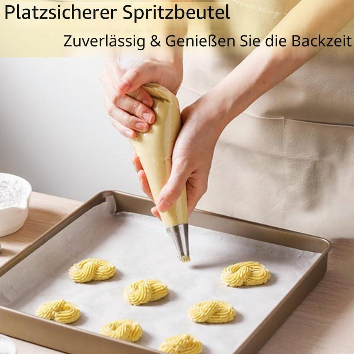 100 Spritzbeutel Einweg – Anti-Burst & 6 Krawatten
