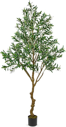 Künstlicher Olivenbaum 210cm groß Topf Deko Innen & Außen