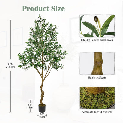 Künstlicher Olivenbaum 210cm groß für Home Decor und Garten