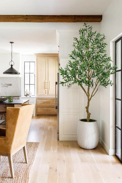 Künstlicher Olivenbaum 210cm Kunstpflanze groß Fake Deko Schlafzimmer