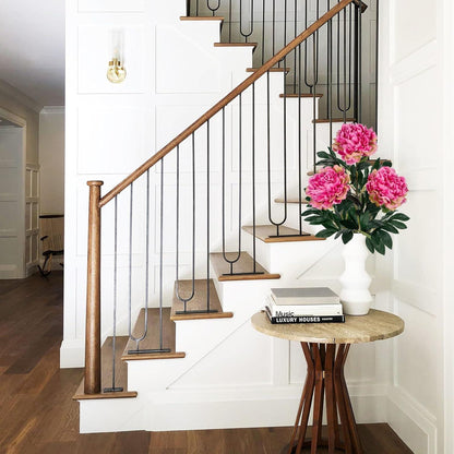 3er Set 74cm Rosa Künstliche Pfingstrosen Stiel Vintage Blumen Bouquet