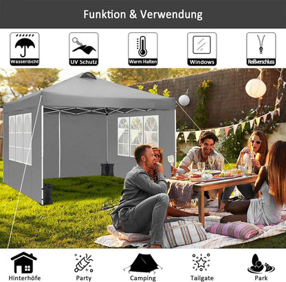 COBIZI 3x3m Pavillon Wasserdicht Stabil Winterfest mit 4