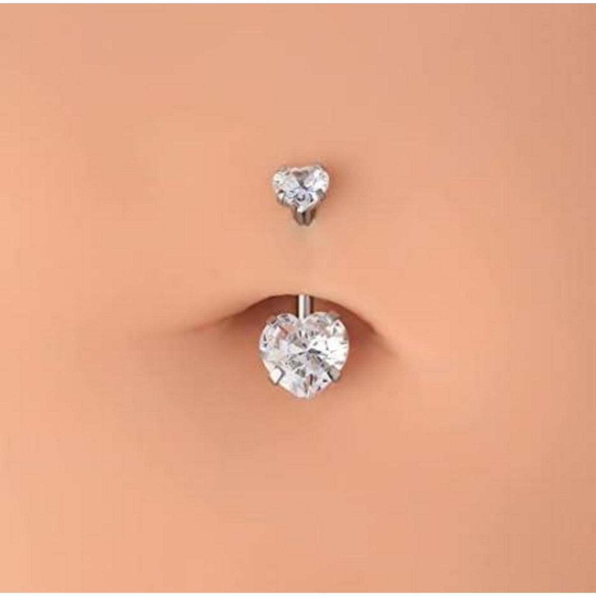 3er Set Bauchnabelpiercing 10mm Chirurgenstahl Silber Gold Herz Schmetterling