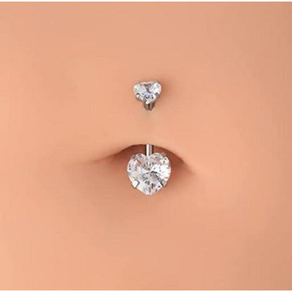 3er Set Bauchnabelpiercing 10mm Chirurgenstahl Silber Gold Herz Schmetterling