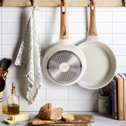 Antihaft Bratpfannen Set mit Deckeln 3-teilig Granite
