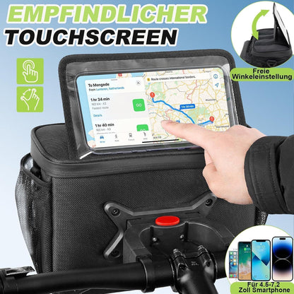 Lenkertasche Fahrrad E Bike 6L Vorne Wasserdicht Touchscreen