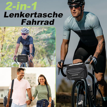 Lenkertasche Fahrrad mit Lenkeradapter E Bike 6L Vorne wasserdicht