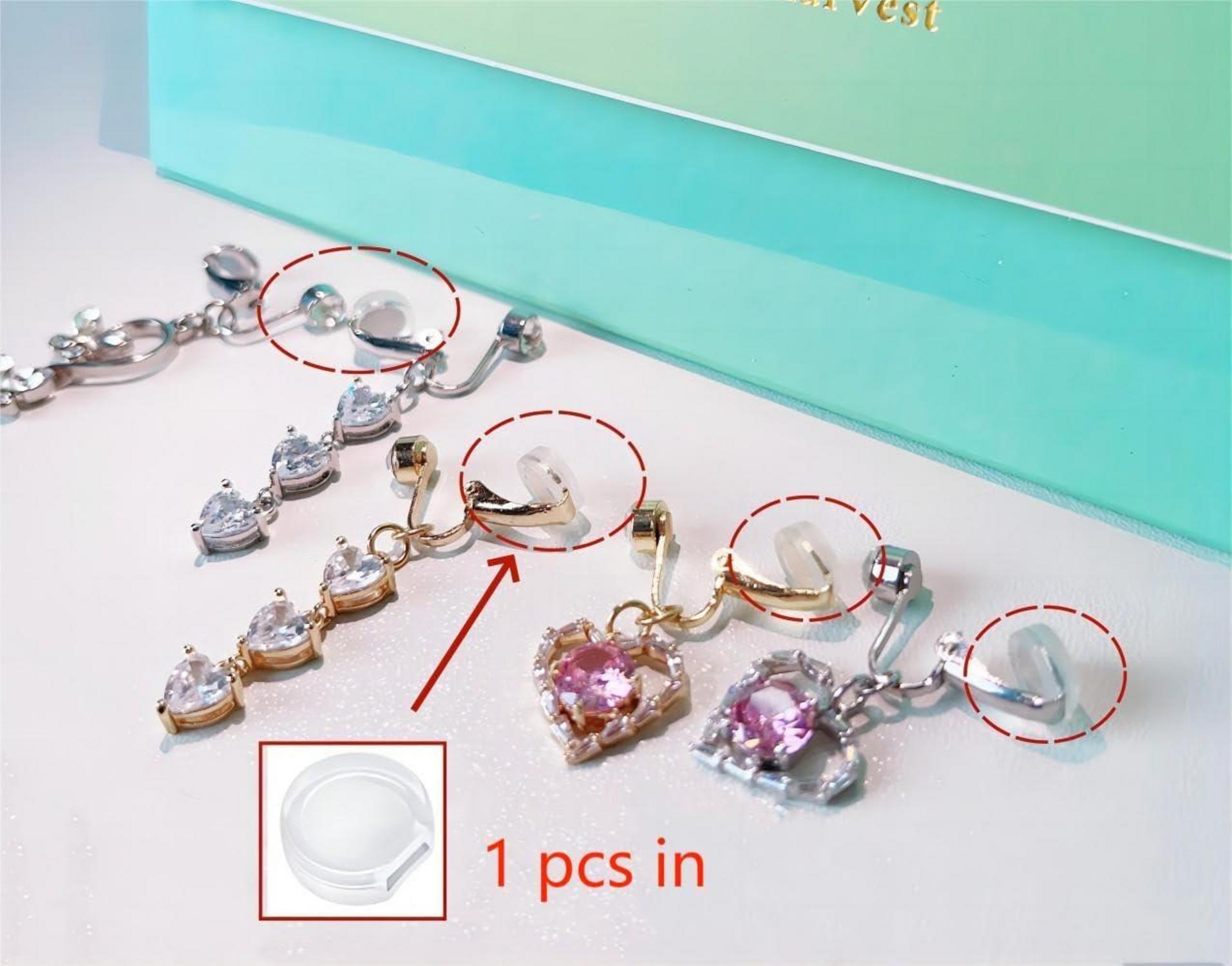 3 Fake Bauchnabelpiercing Set Silber CZ Herz Schmetterling Damen