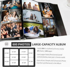 Fotoalbum Ledereinband 10x15 cm 600 Fotos extra großes
