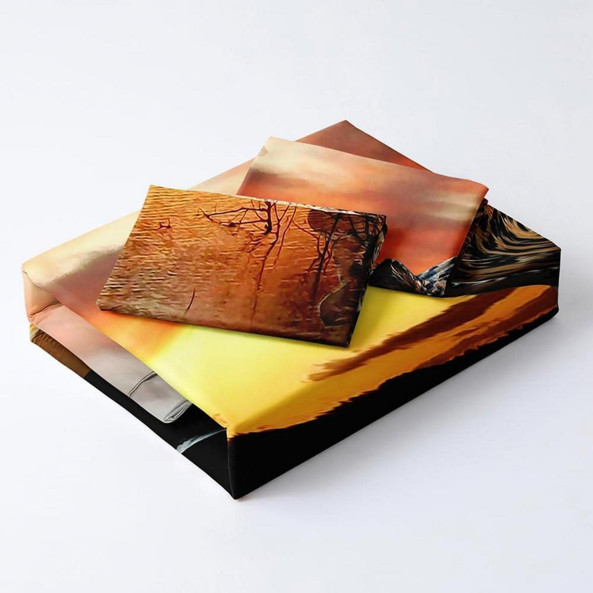 Bettwäsche-Set 135x200 Leopard 3D Gelb Gold | 4-teilig