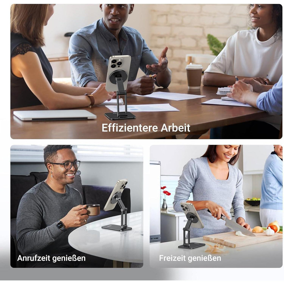 Magnetischer Handy Ständer – Faltbar & Verstellbar für iPhone & Android