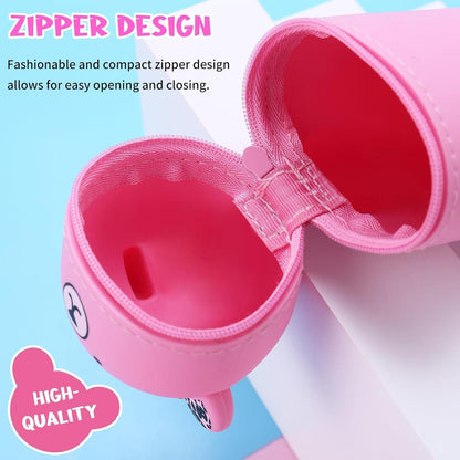 Jostift Kawaii Federmäppchen aus Silikon, Schlampermäppchen & Stifteköcher 2in1 Cool Blau