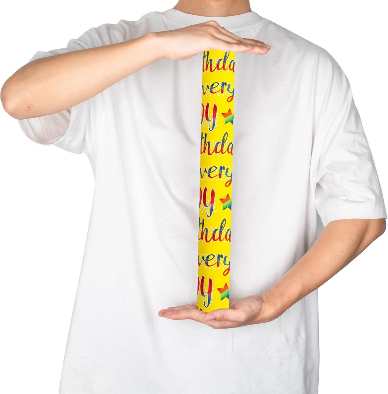 Wende-Geschenkpapierrolle Happy Birthday 44,5 cm x 10 m