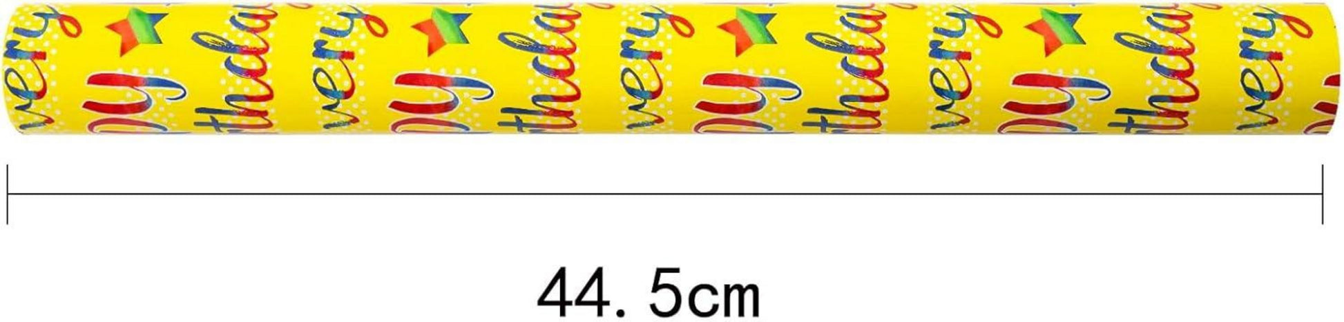 Geschenkpapierrolle Happy Birthday 44,5cm x 10m bunt für Geburtstag, Party