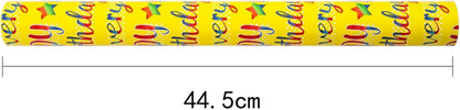 Geschenkpapierrolle Happy Birthday 44,5cm x 10m bunt für Geburtstag, Party