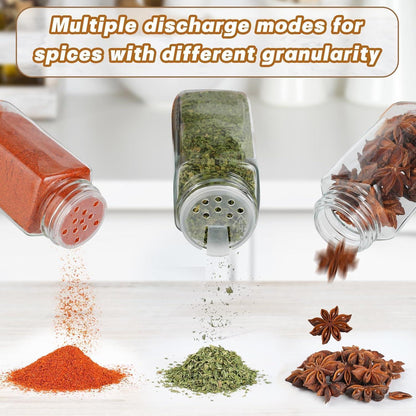 24er Set 120ml Gewürzgläser Eckig Holzdeckel Etikett Pinsel