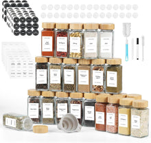 24er Set Gewürzgläser mit Holzdeckel und Zubehör