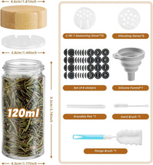 Gewürzgläser Set mit Holzdeckel 12x 120ml Gewürzdosen