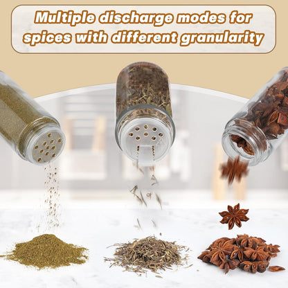 FRIBERG Gewürzgläser Set mit Holzdeckel 120ml - 12-teiliges Gewürzbehälter Organizer