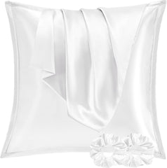 Satin Kissenbezug 2er Set Weich & Pflegeleicht White 80x80