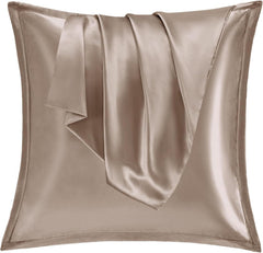 Satin Kissenbezug 80x80 2er Set Weich Seidenkissenbezug Curly Haar
