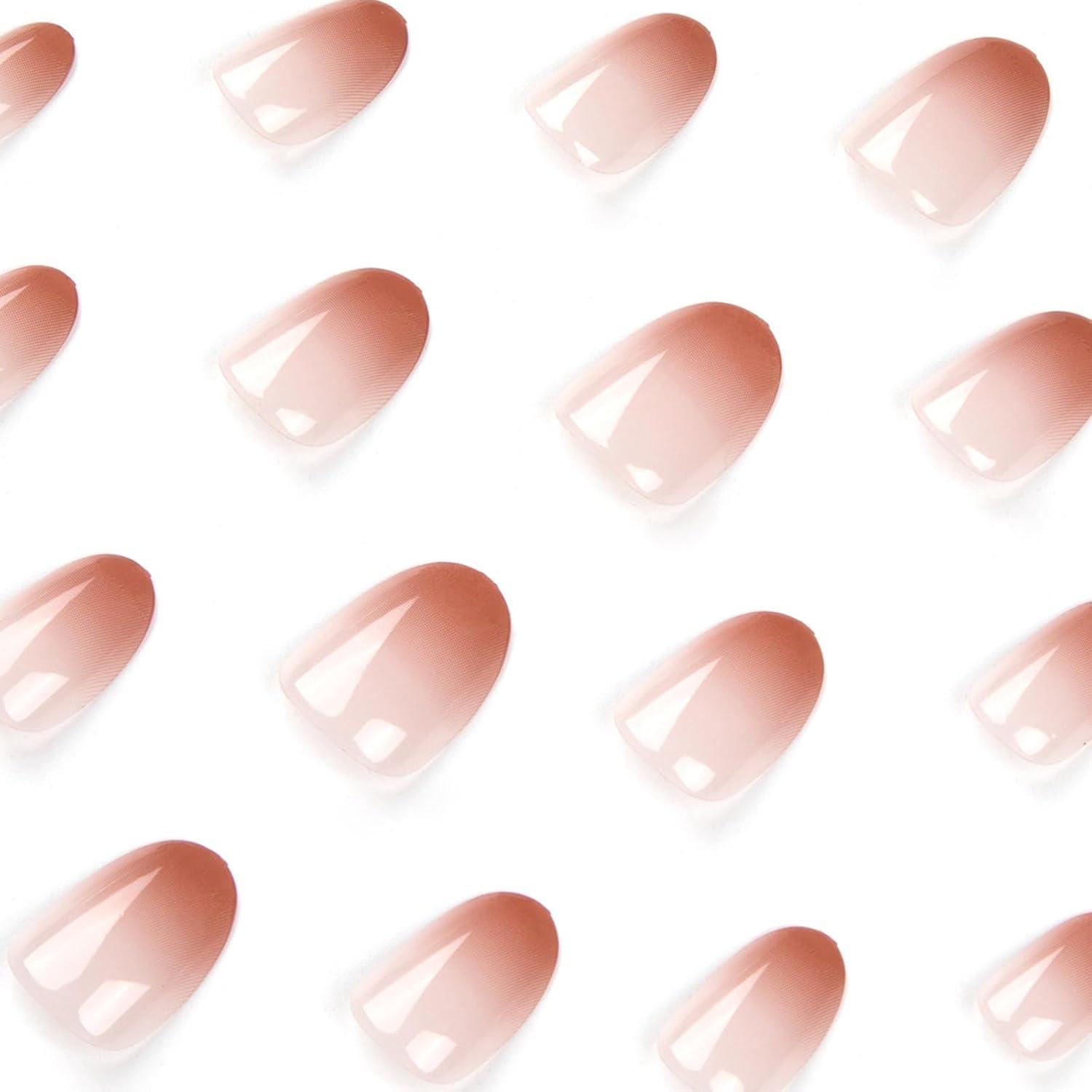 24er Pack Künstliche Nägel French Acryl Nude Press on Nails