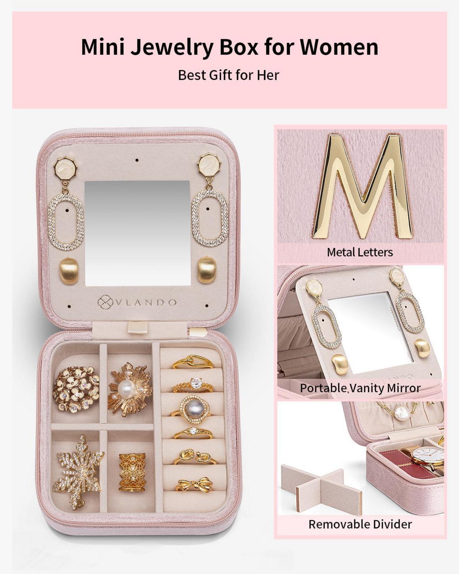 Vlando Personalisiertes Schmuckkästchen mit M