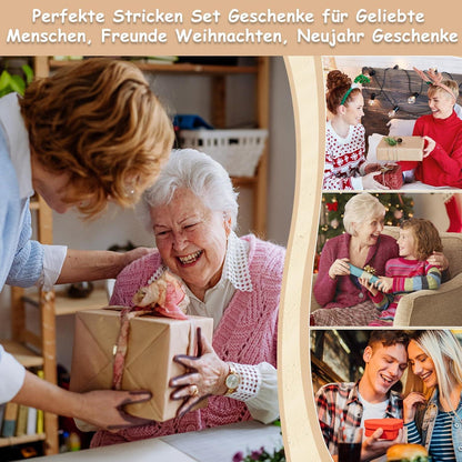 Coopay Bambus Stricknadeln Set 75 Stück Nadelspiel Strickzubehör 20 cm 2,0-10 mm