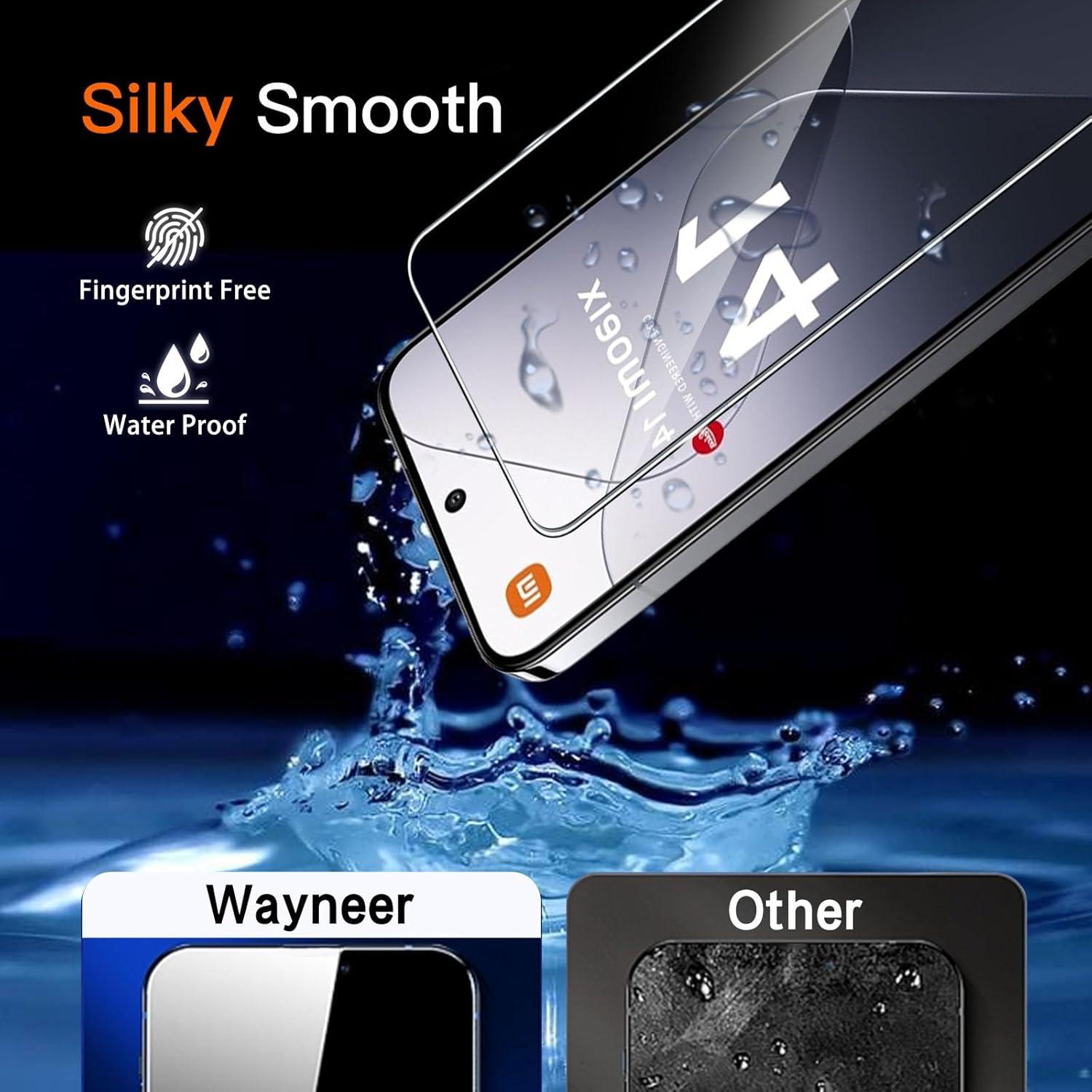 Schutzglas und Kameraschutz für Xiaomi 14, 3 Stück, 9H Härte, HD Panzerfolie