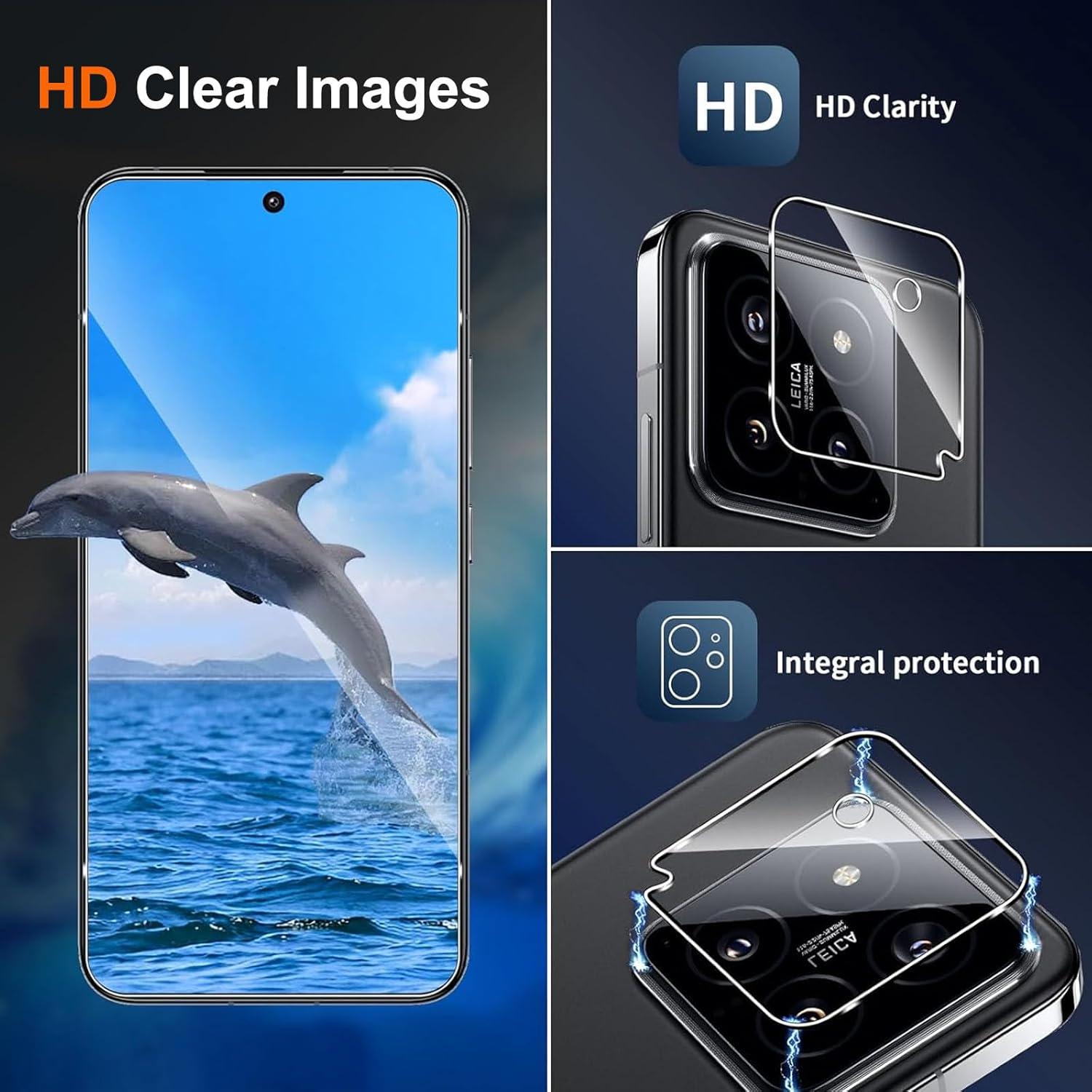 Schutzfolie Xiaomi 14 Panzerglas 3 Stück Anti-Kratzen Folie Kameraschutz 9H
