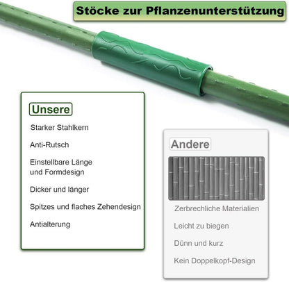 Pflanzstäbe Rankhilfe Kunststoff Stahlrohr Rostfrei Pflanzstab 40cm 20 Stück