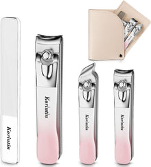 Nagelknipser Set mit Lederetui und Nagelfeile