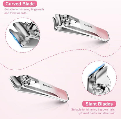 Nagelknipser Set mit Lederetui und Nagelfeile