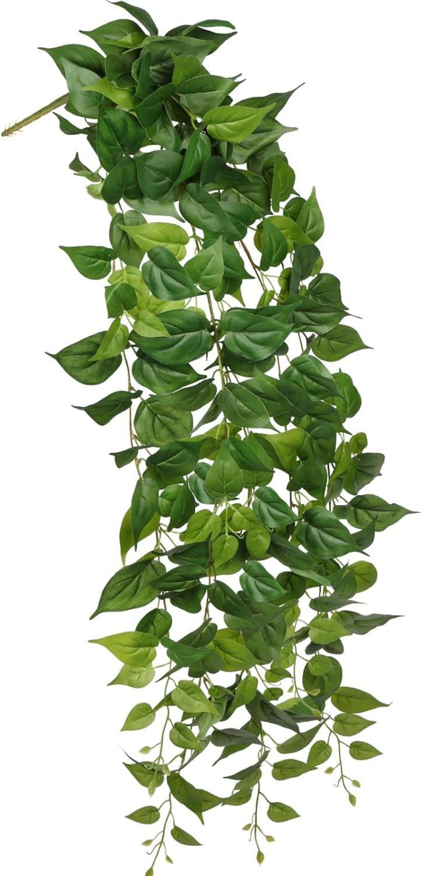 Künstliche Hängepflanze Pothos Scindapsus 130CM Grün Blätter Girlanden