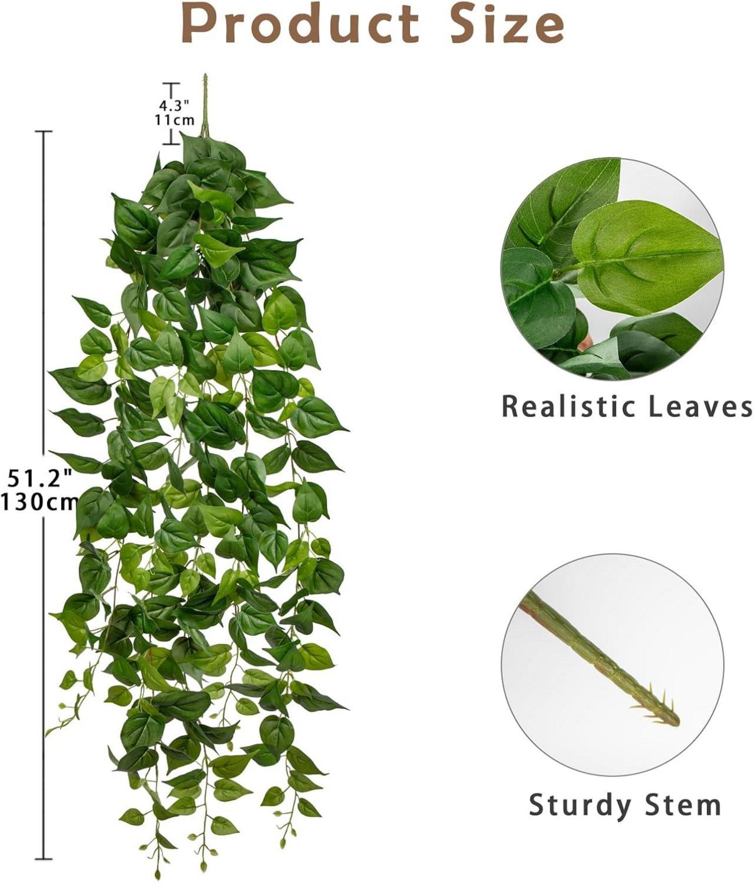 Künstliche Efeugirlande Pothos 130cm Grün