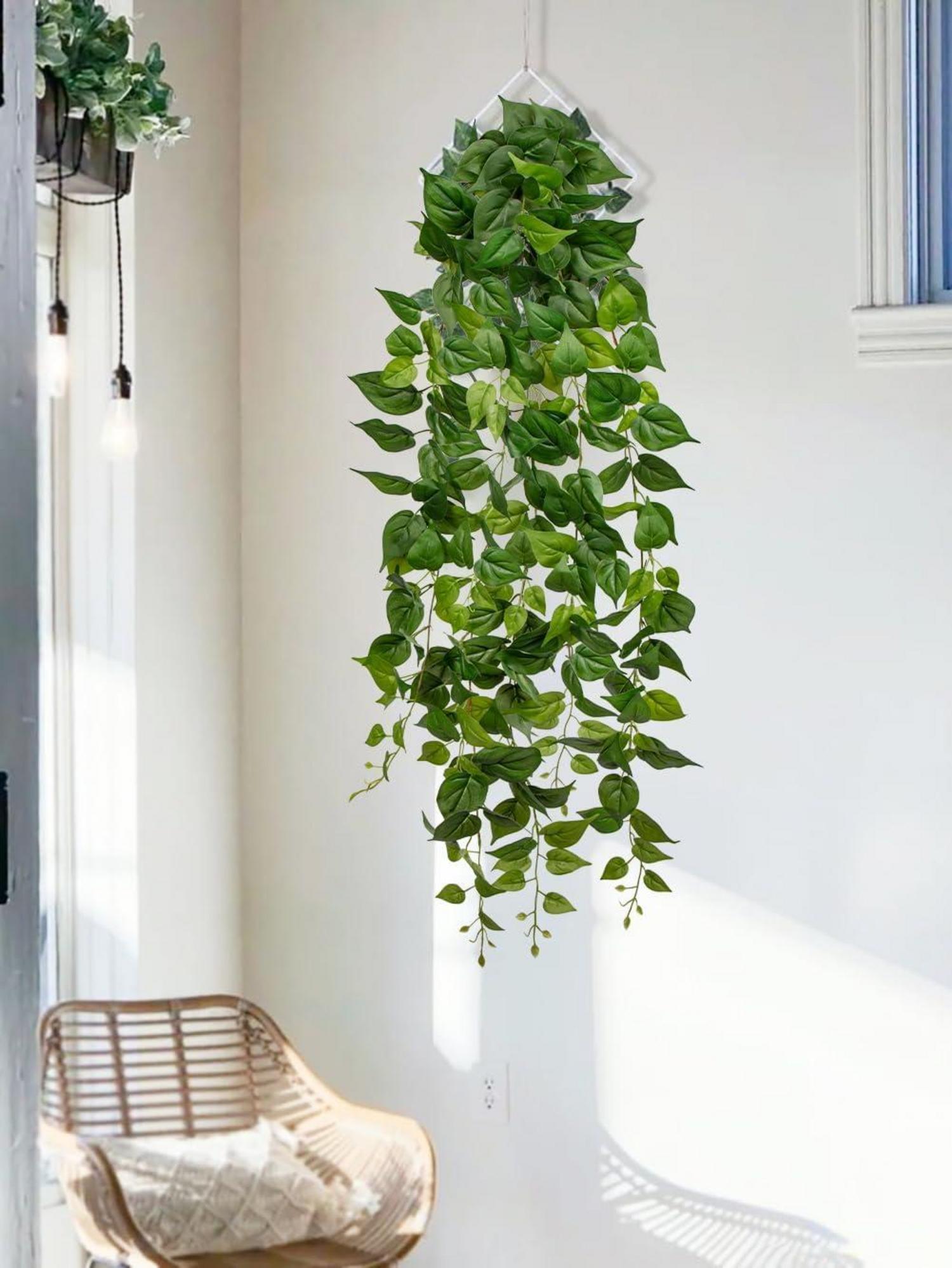 Künstliche Efeuanke Pothos 130CM Grün Deko-Girlanden
