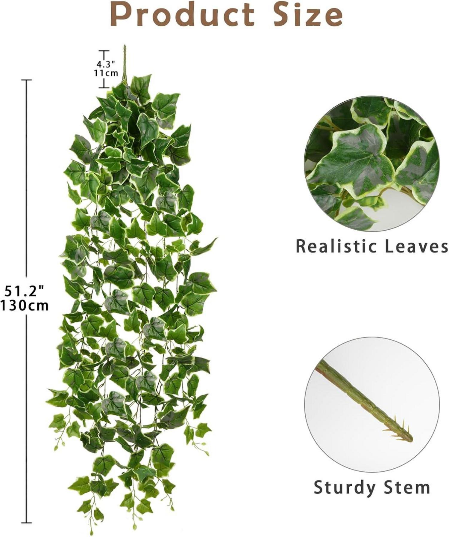 Künstliche Efeuranke Girlande 130CM Grüne Kunstpflanze