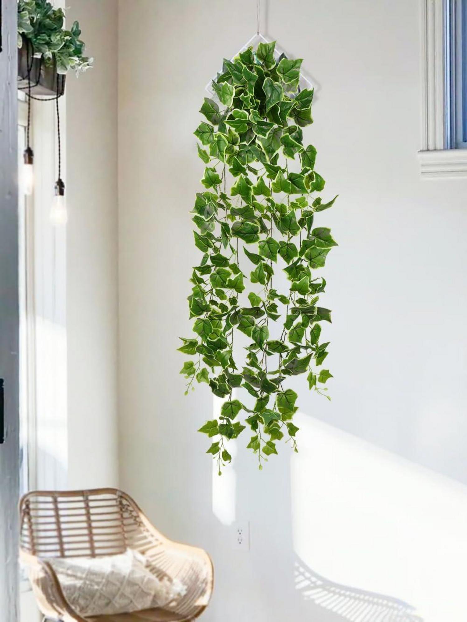 Künstliche Efeuranke 130CM Kunstpflanze Hängende Deko Grün Blätter Girlanden