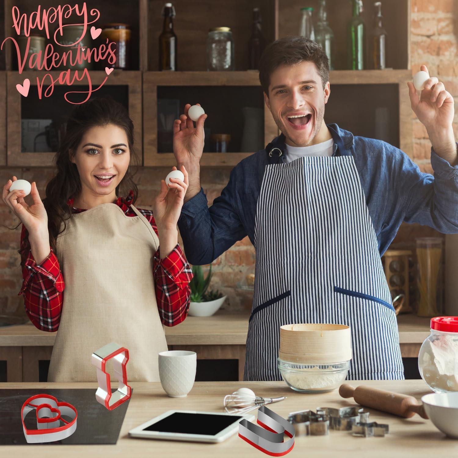 Ausstechformen Valentinstag 3 Stück Edelstahl Herz Keksausstecher