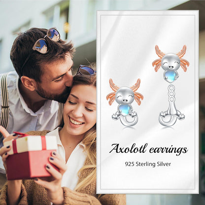 925 Sterling Silber Ohrringe Hase Faultier Axolotl Frosch Kuh