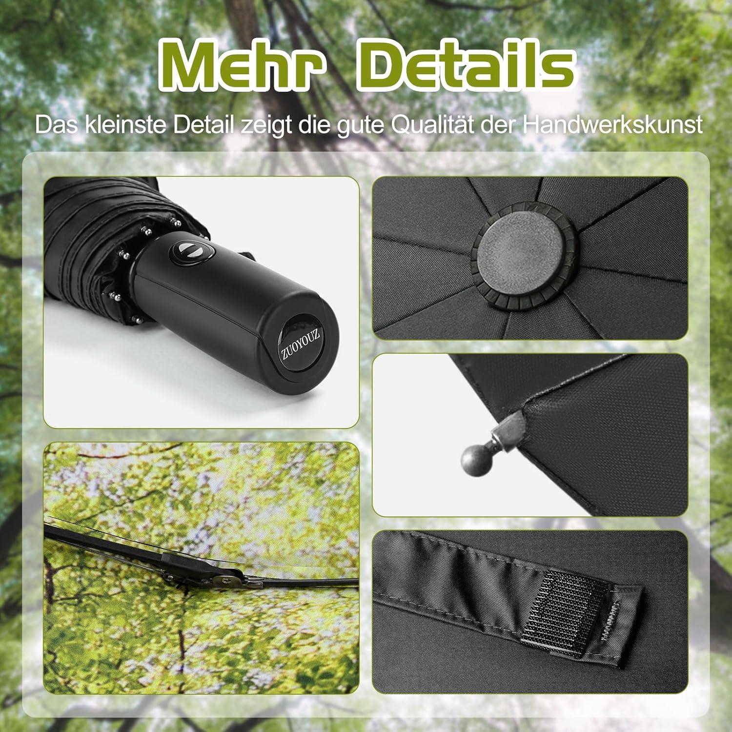 Faltbarer Regenschirm niedliche Aufdrucke UV-Schutz compact reise-ready