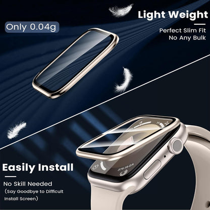 WSKEN Apple Watch Series 9/8/7 45mm Schutzfolie 2 Stück Starlight
