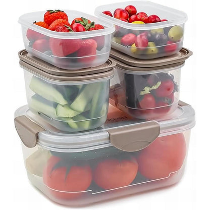 Bugucat Vorratsdose 2400ML mit Deckel 5er Set BPA-frei