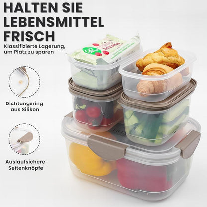 Bugucat Vorratsdose 2400ML mit Deckel 5er Set BPA-frei