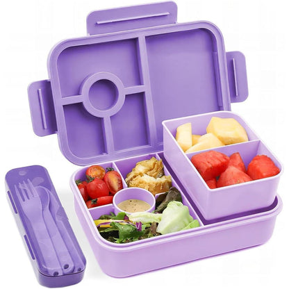 Bento Box Kinder 1300ML Auslaufsicher mit 5 Fächern Lila
