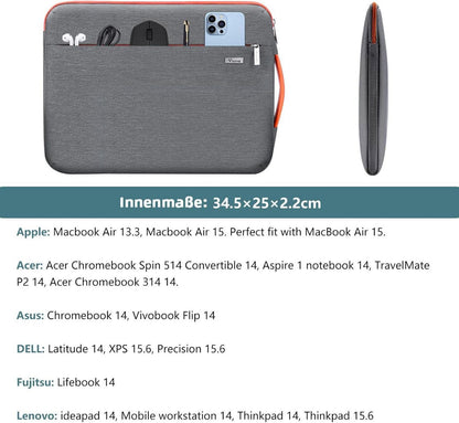 Voova Laptophülle 15 Zoll MacBook Air M2 A2941 2023