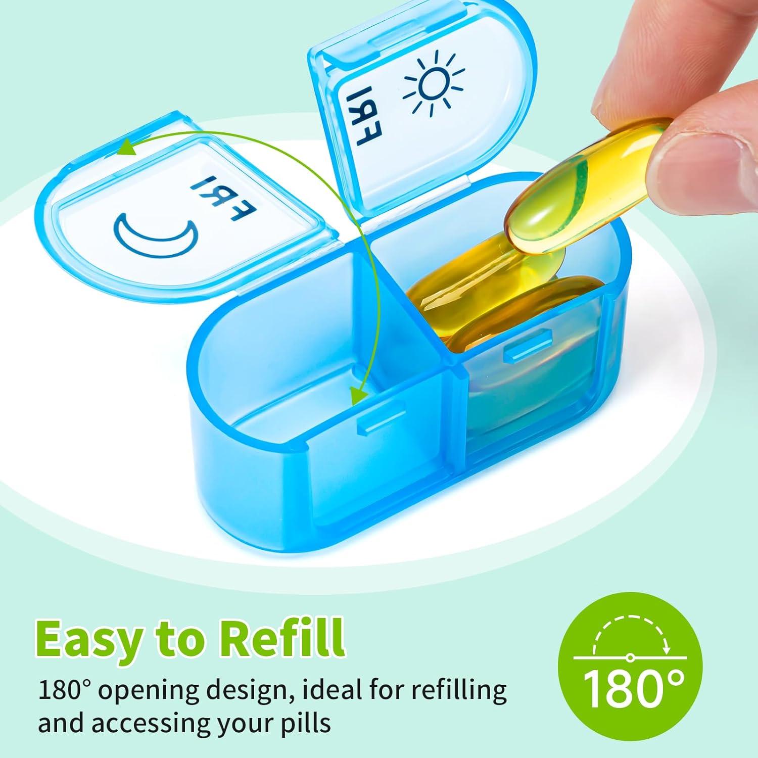 Wöchentlicher Pillenorganizer 2-mal täglich schwarz