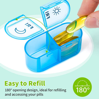 Wöchentlicher Pillenorganizer 2-mal täglich schwarz