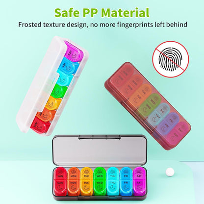 Wöchentlicher Pillenorganizer 2-mal täglich schwarz